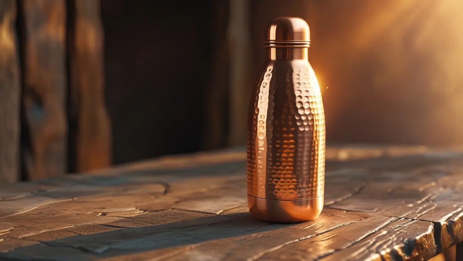 best copper water bottle on table