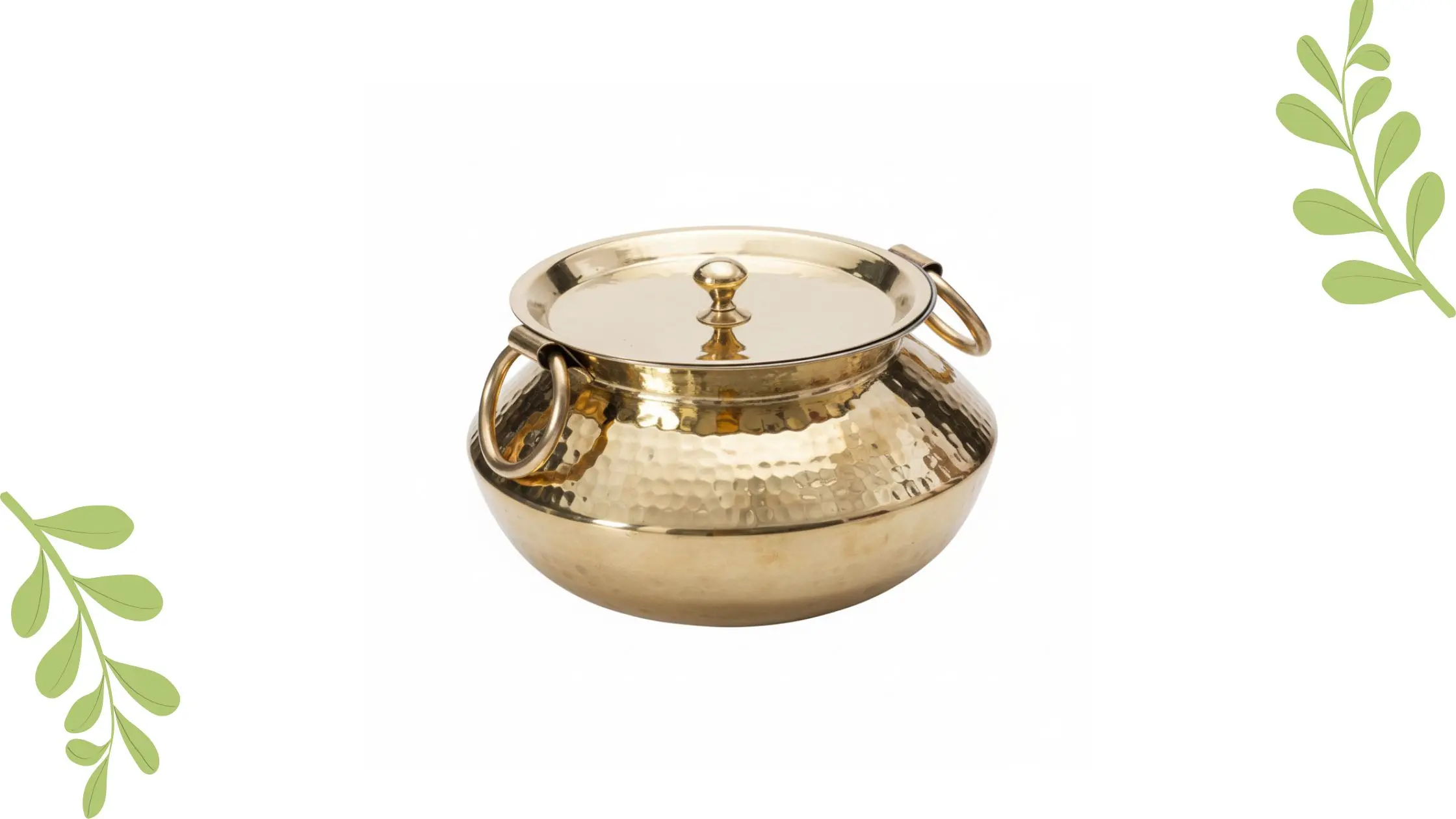 P-TAL Brass Patili with Lid and Handles